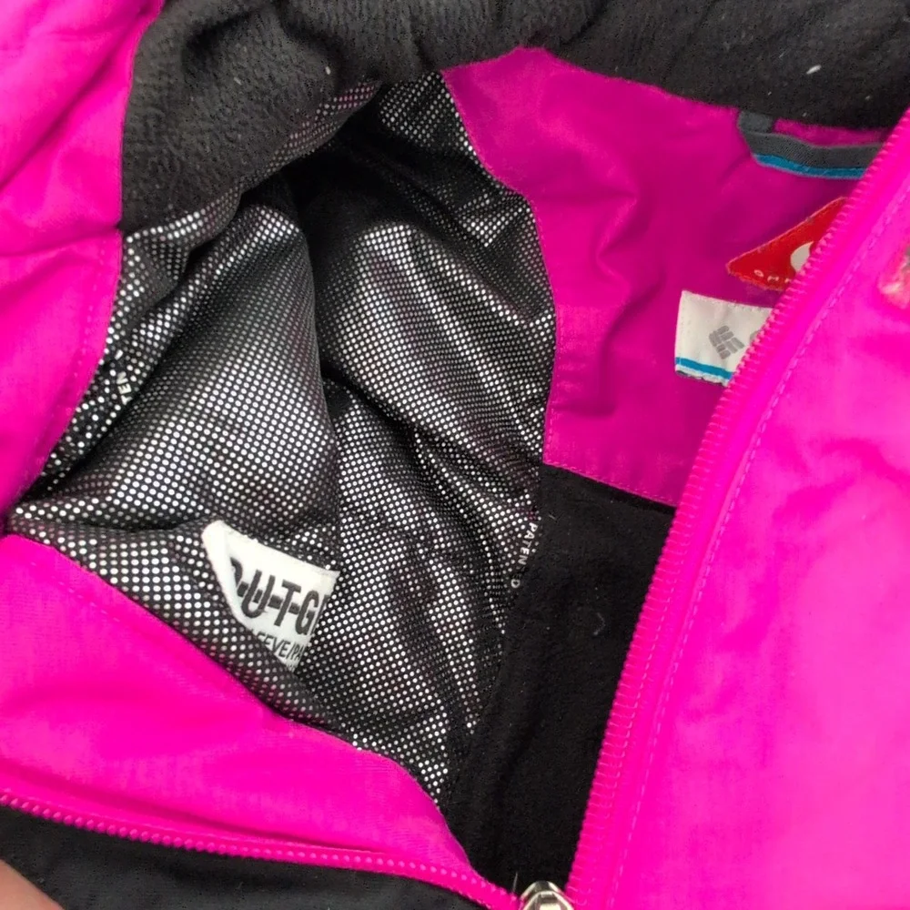 Columbia Girls Pink Omni-Heat Omni-Tech Insulated Winter Jacket Snow Sz‎ M 10/12